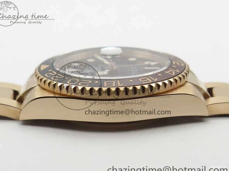 1223 Comfortable GMT Master II 126715 CHNR Black Brown Ceramic 316L Steel GMF 1:1 Best Edition Black Dial on RG Bracelet A 2961